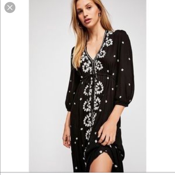 Free people Embroidered Fable Midi Dress - Picture 4 of 4